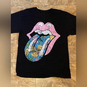 The Rolling Stones T-shirt flower tee
